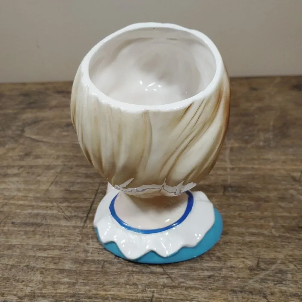 Vintage Lady Head Vase Teenager Inarco E-3548 Telephone Planter Retro Japan
